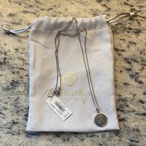 Kendra Scott Silver Pendant Necklace - Letter X